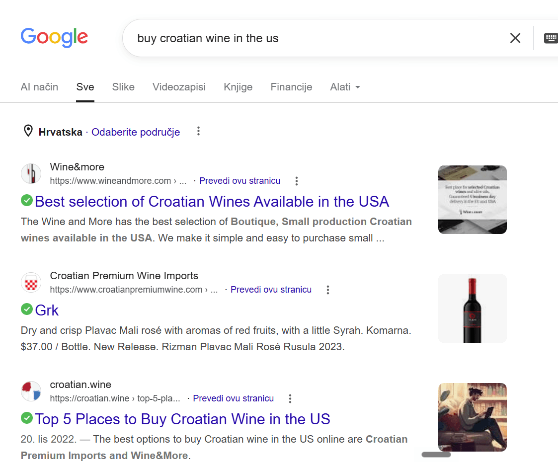 Wine&more: 4x veća organska vidljivost i 1. mjesto za “Croatian wine” kroz topical authority 3